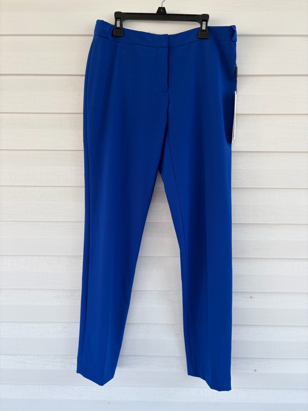 Calvin Klein Cobalt Blue Cropped Pants Tailored Workwear Chic